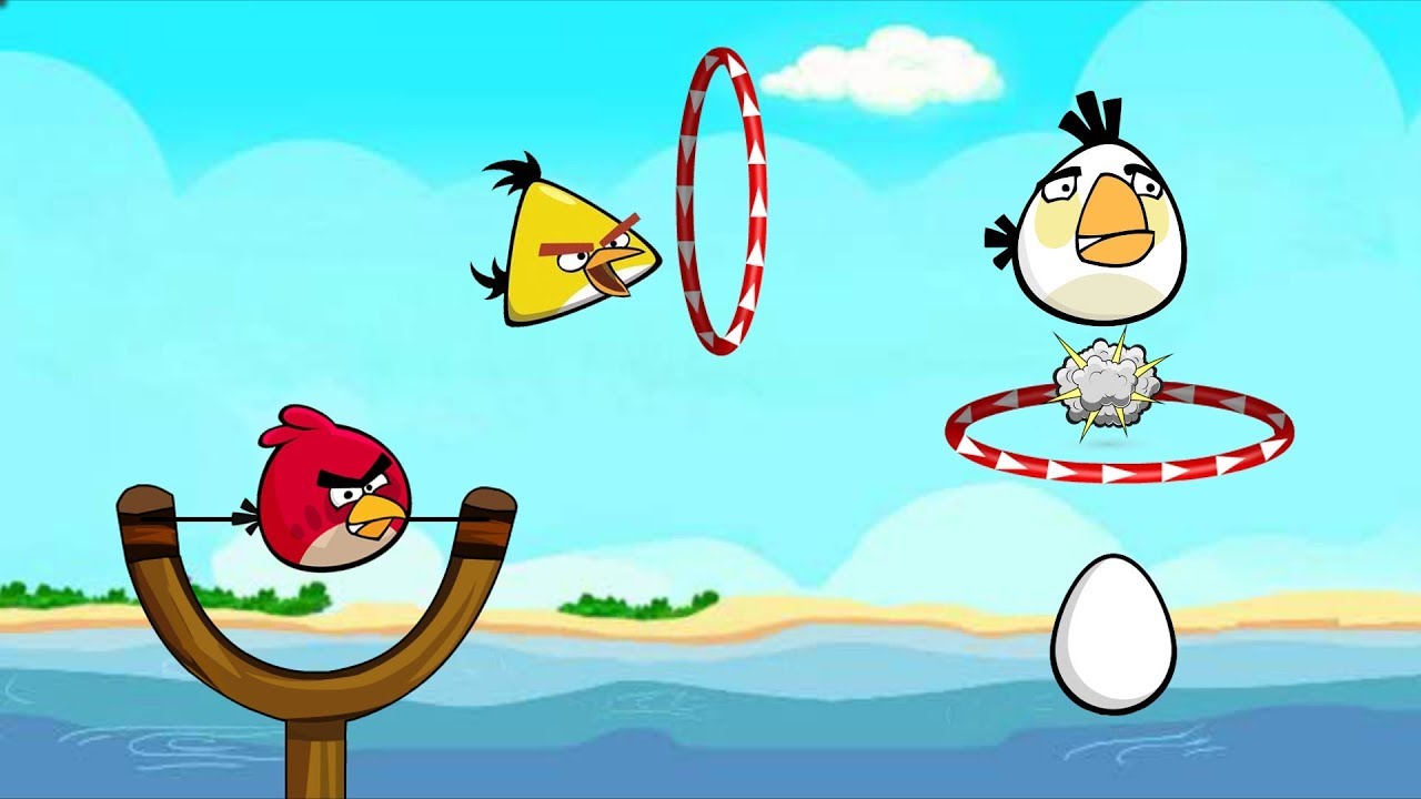 Angry Birds Sling Shot Fun 2 - SKILL GAME THROW BIRDS THROUGH THE RING ...