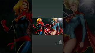 Captain Marvel VS Supergirl #marvel #marvelvsdc #supergirl #dc #dccomics
