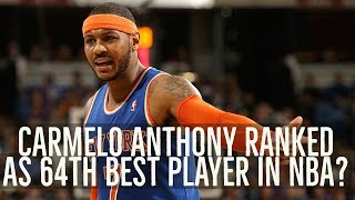 Carmelo Anthony Ranked As 64th Best Player In The NBA By ESPN! Are They Right?