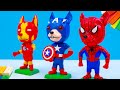 Making bulldog mod superhero Spider man, Hulk, Iron Man with clay | Sky Clay