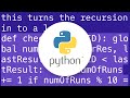 Python: maximum recursion depth exceeded while calling a Python object