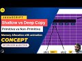 Shallow vs Deep Copy | Primitive vs Non-Primitive Datatype | Memory Allocation with Animation