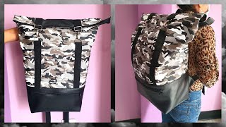 Tutorial: Mochila Viajera con Lona Estampada