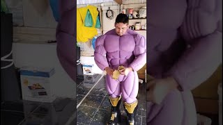 Thanos #cosplay #marvel #personagemvivo #musclesuit #muscle