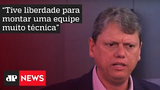 Tarcísio sobre trabalho como ministro: "Bolsonaro pagou um preço político, mas é muito corajoso"