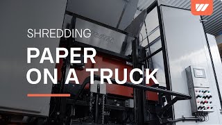 WEIMA mobile paper shredding on a truck