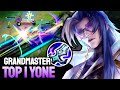 WILD RIFT YONE - TOP 1 YONE GAMEPLAY - GRANDMASTER RANKED