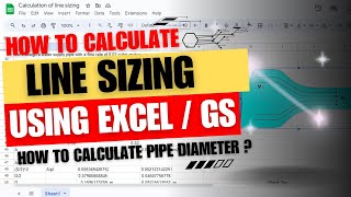 How to Calculate Line Sizing Using Excel ? | How to Calculate Pipe Diameter?