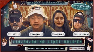 Rampage Plays MAX PAIN MONDAY w/ Sashimi, DQ \u0026 Raver Poker - Commentary by David Tuchman