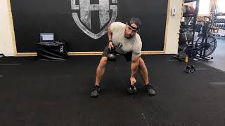 Alternating Double Kettlebell Bent Over Row