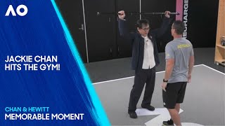 Jackie Chan \u0026 Lleyton Hewitt Work Out in the Gym! | Australian Open 2025