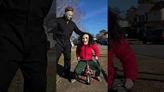 Michael Myers MEETS THE SAW PUPPET! #short #horror #comedyshorts #friends #goodvibes #super