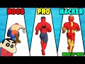 NOOB vs PRO vs HACKER | in Mash up hero | with shinchan and his friends | shinchan gaming