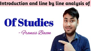 'Of Studies' by Francis Bacon in Bengali. Introduction & Line by line analysis. WBMadrasa exam. Ssc