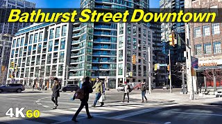 FREEZING Toronto Walk up Bathurst Street (Jan 14, 2022)