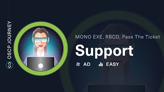 HackTheBox Support Walkthrough | Mono EXE, LDAP info, RBCD, Pass The Ticket