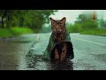 poor cat got caught in the rain and is cold | tanu family