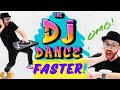 FASTER Version of The DJ Dance | Faster and Faster! | Brain Breaks | DJ Raphi Songs for Children