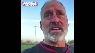 Diamondbacks manager Torey Lovullo congratulates Geraldo Perdomo on his contract extension