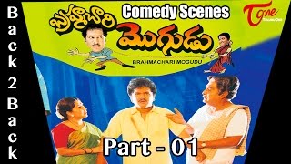 Brahmachari Mogudu Movie Comedy Scenes || Back 2 Back ||  Rajendra Prasad || Yamuna || Part - 01