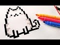 Handmade Pixel Art - How To Draw a Kawaii Cat #pixelart