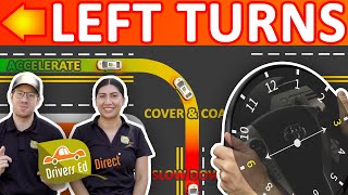 Left Turns - How to Make Left Turns for Beginners: Left Turn Speed, Traffic Checks, Steering Control