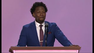 Detroit Rev. Lorenzo Sewell speaks at the Republican National Convention