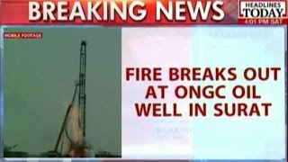 7 Injured As Fire Breaks Out In ONGC Oil Well In Surat