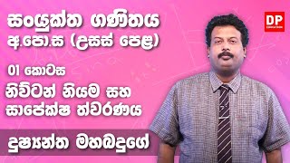 නිව්ටන් නියම සහා සාපේක්ෂ ත්වරණය (01 කොටස) - උසස් පෙළ 12 ශ්‍රේණිය සංයුක්ත ගණිතය