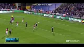 Javier Hernandez Chicharito Penalty Miss vs Club Brugge 2015 HD