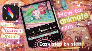 Animated RAIN in Procreate Dreams! | EASY and quick guide