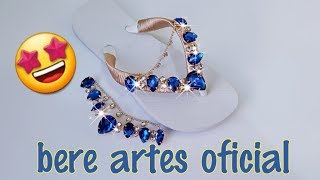 DIY/ COMO APLICAR CABEDAL DE CORRENTINHA  NO CHINELO.