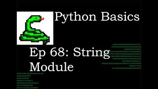 Python Basics String Module