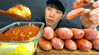 ASMR手作りドリアと骨付きソーセージを食べる飯テロ動画 [Mukbang/Eating Sounds]モッパン