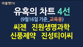 유혹의 차트 4선_씨젠.진원생명과학.신풍제약.진성티이씨