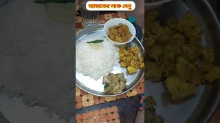 আজ লাঞ্চ ছিল নিরামিষ পঞ্চব্যাঞ্জন দিয়ে#lunchthali #vegthali #lunchthali #lunchbox #shorts #short