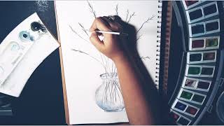 Watercolour Painting- #Drawing #WatercolourArt #Satisfying #Easy #Timelapse