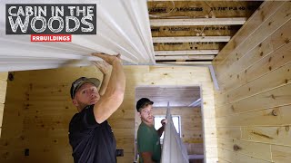 Cabin in the Woods 41: Fireplace Stone Install and Crazy Metal Ceilings