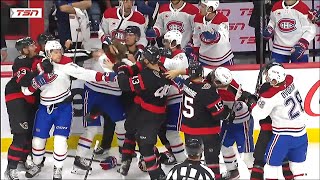 Scrum Ensues After Kaiden Guhle Hits Matthew Highmore