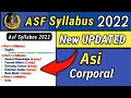 ASF Corporal Syllabus 2022 | ASF ASI Syllabus 2022 | Test Preparation PDF Books | Past Papers | jobs