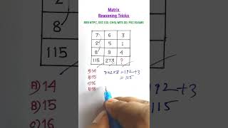 रीज़निंगMissing Number| Reasoning Tricks in Hindi| Reasoning Classes for SSC CGL CHSL MTS CRPF RRB||