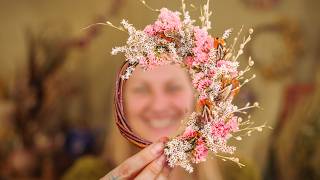 Dried Flower Mini Wreath DIY