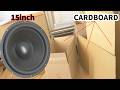 How to Build a Cardboard Subwoofer Box at Home