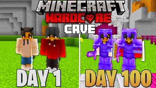 We Survived 100 Days Of Hardcore Minecraft, In A Cave Only World - Duo Minecraft Hardcore