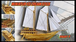 miniatur kapal pinisi stik es krim | assembling a miniature pinisi boat with ice cream sticks