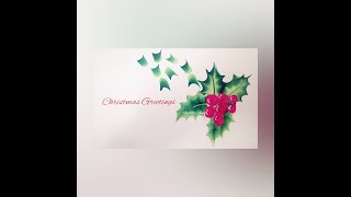 Christmas Painting series Episode 1 | How to paint leaves | Step by step | One stroke painting
