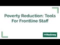 Poverty reduction  Tools for frontline staff – 17 10 2024