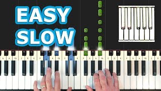 Amélie - piano tutorial easy - Comptine d'un Autre Été - SLOW - Yann Tiersen
