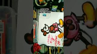 How To Draw Mickey Mouse | Draw and Color Manually | Disney #shorts #art #kids #coloring #fyp