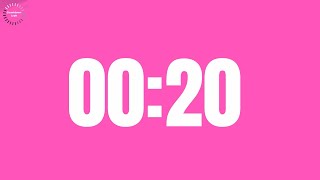 20 Seconds Countdown Timer (in Pink Background)
